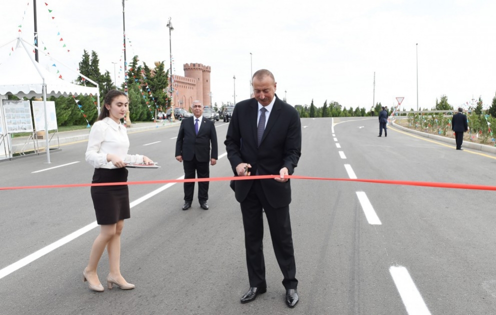 Zazalı-“İmamzadə” kompleksi-Gəncə avtomobil yolunun açılışı olub