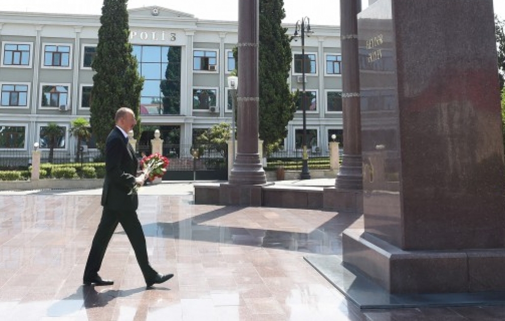 Azərbaycan Prezidenti İlham Əliyev Şəmkir rayonuna səfərə gəlib