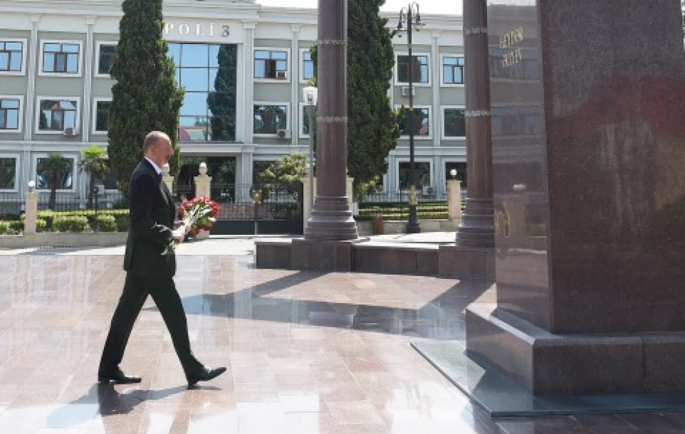 Президент Азербайджана Ильхам Алиев прибыл в Шамкирский район