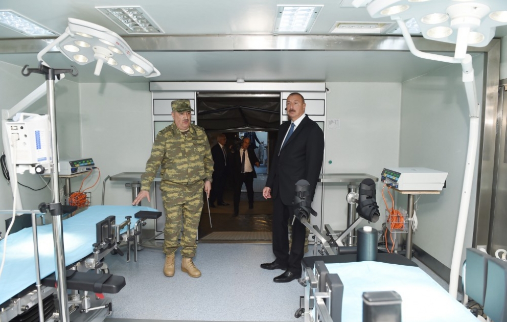 President, Supreme Commander Ilham Aliyev viewed Mobile Field Surgical Hospital of Defense Ministry
