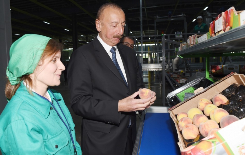 President Ilham Aliyev attended inauguration of Logistics Center of Shamkir Agropark