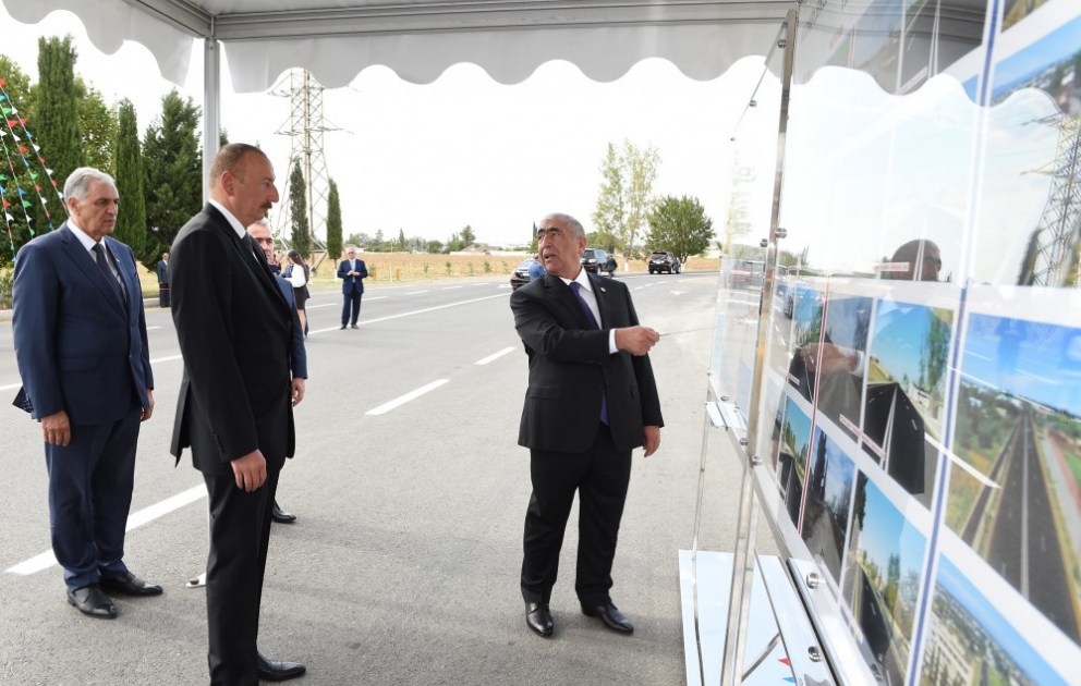 President Ilham Aliyev attended opening of Zazalı-“Imamzade” complex-Ganja highway