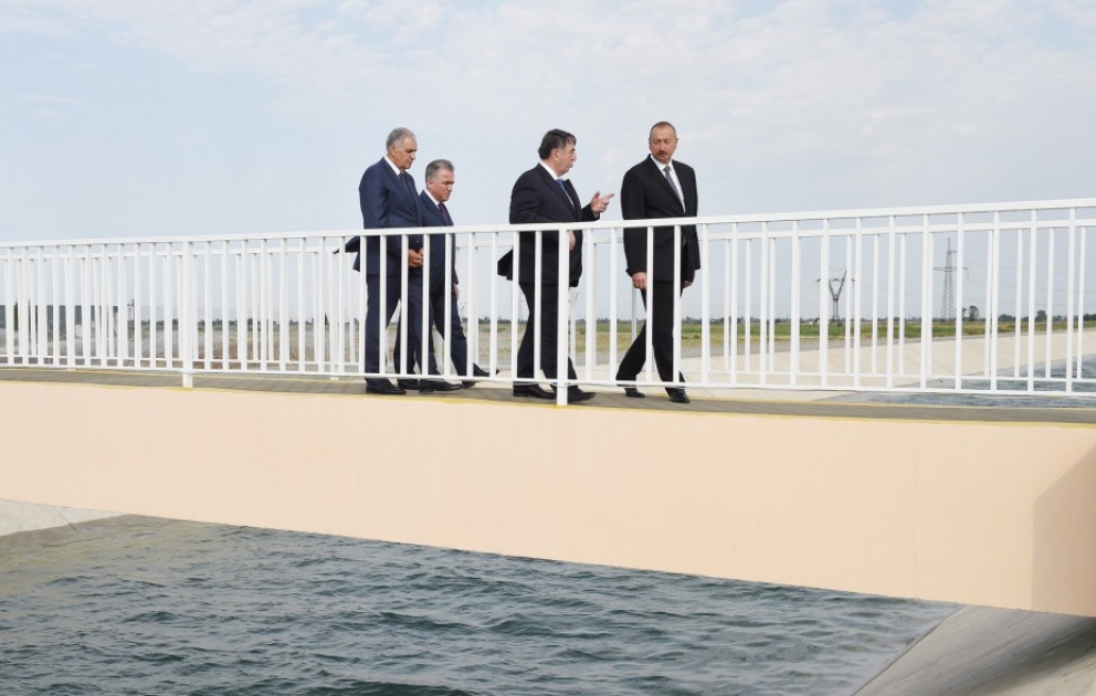 President Ilham Aliyev attended opening of Shamkir-Samukh-Goranboy main irrigation channel