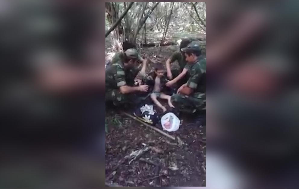Распространились видеокадры нахождения пропавшего в лесу в Губе мальчика