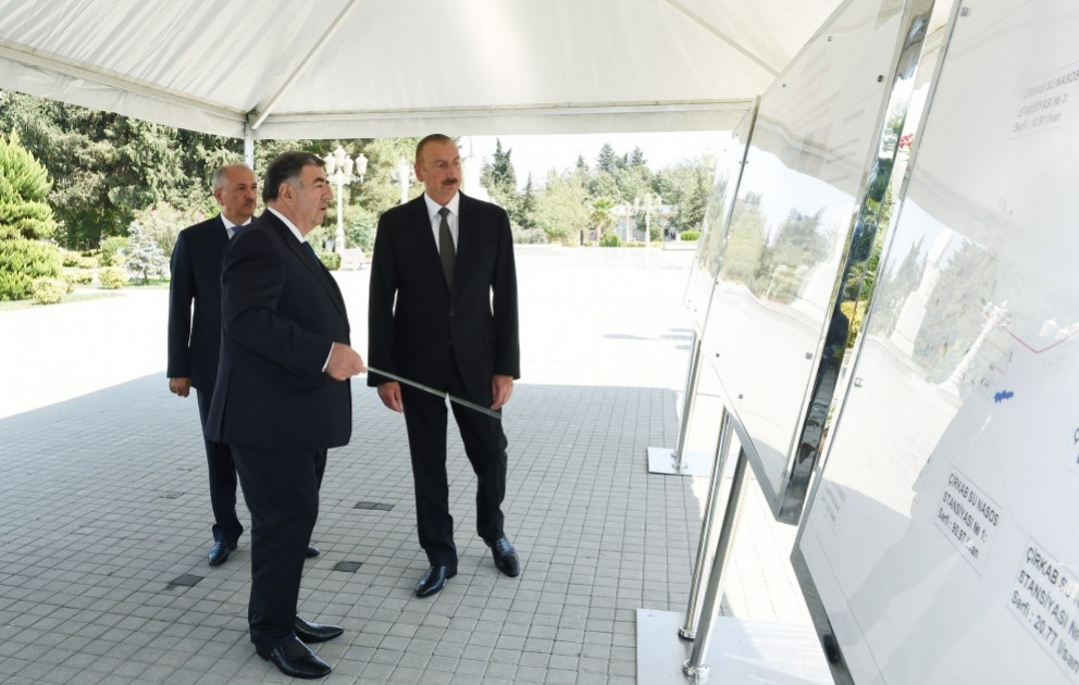 Cəlilabad şəhərinin içməli su təchizatı sisteminin və kanalizasiya şəbəkəsinin açılışı olub
