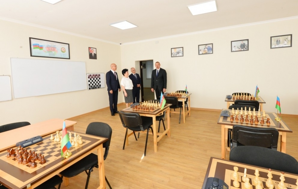 President Ilham Aliyev viewed conditions created at secondary school No 201 in Nizami district after major overhaul