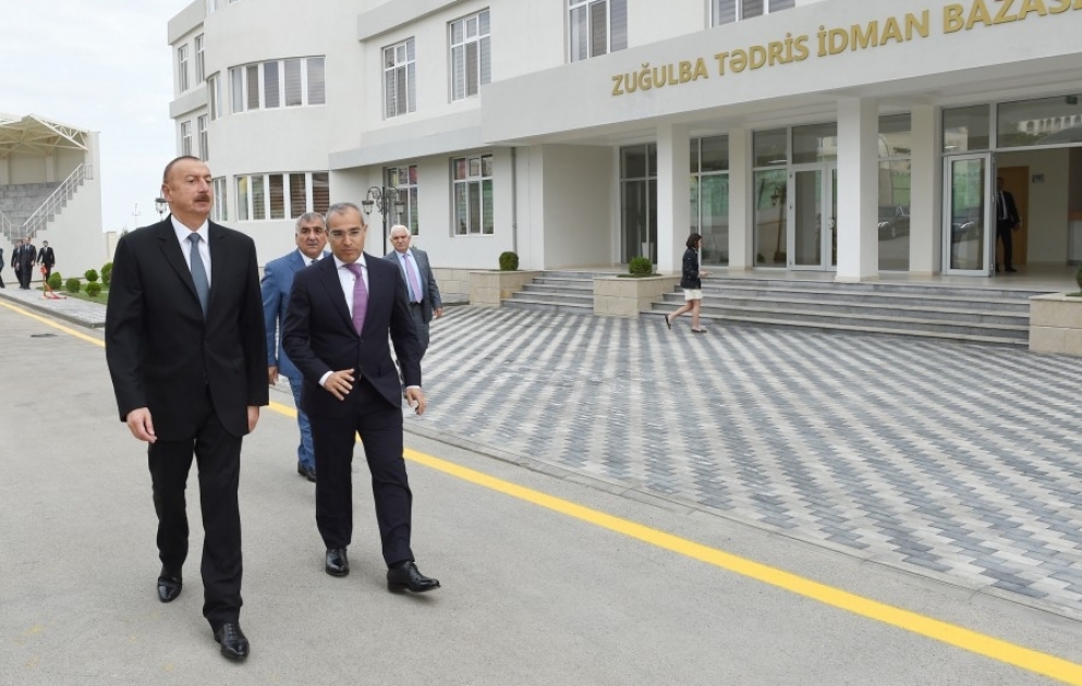 President Ilham Aliyev attended opening of Zugulba training and sports base of Tahsil Republican Sports Center