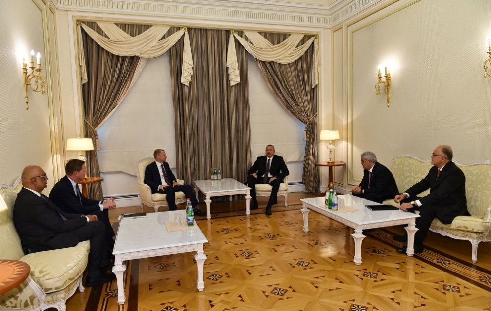 Prezident İlham Əliyev Statoil şirkətinin icraçı vitse-prezidentinin başçılıq etdiyi nümayəndə heyətini qəbul edib