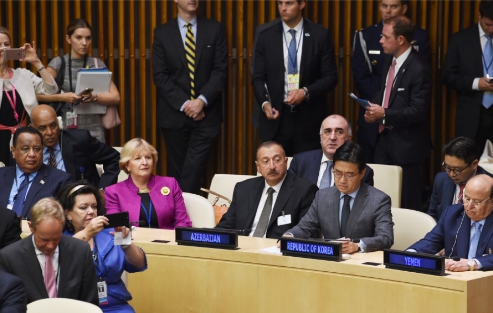 New York: Staatspräsident Ilham Aliyev wohnt Sitzung über UN-Reform bei