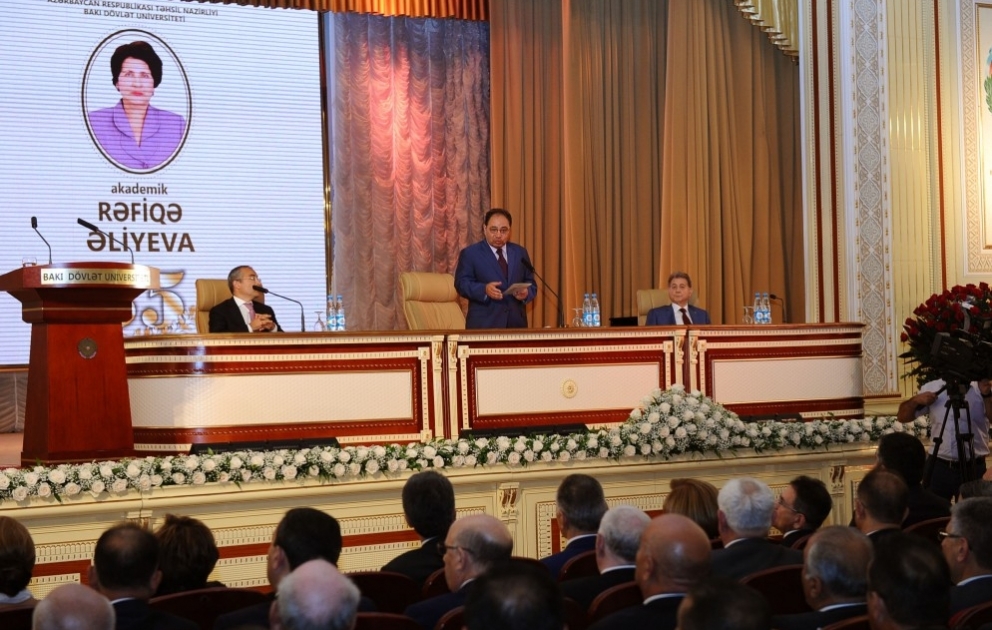 Bakı Dövlət Universitetində akademik Rəfiqə Əliyevanın 85 illik yubileyi qeyd edilib
