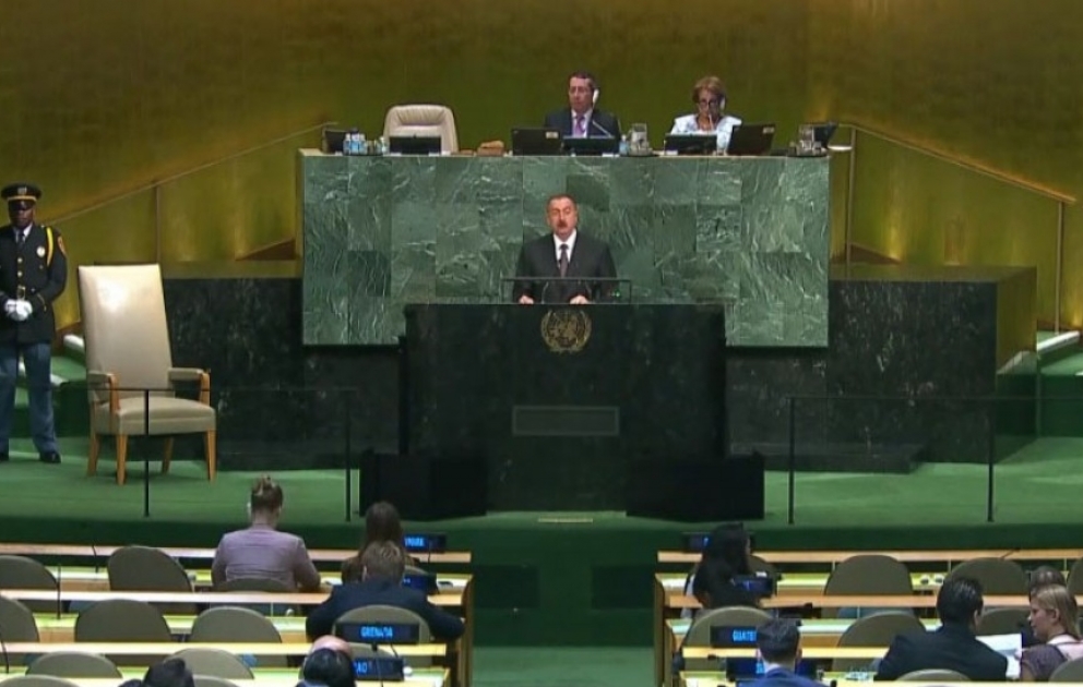 President Ilham Aliyev addressed opening of 72nd Session of UN General Assembly