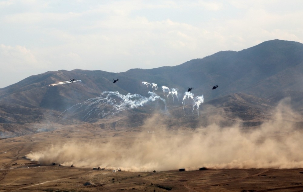 Live-fire stage was held during the large-scale exercises