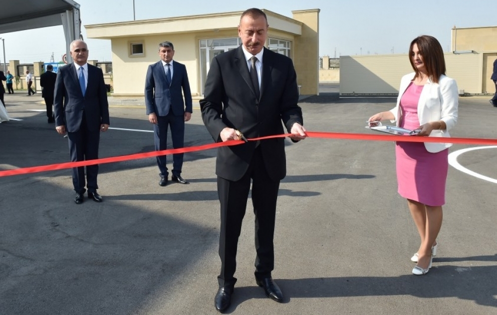 Le président azerbaïdjanais Ilham Aliyev participe à l’ouverture du Parc industriel de Balakhany