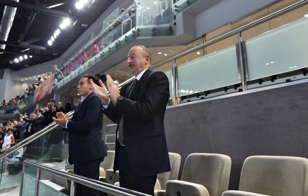 Azerbaijan won opener at 2017 CEV Volleyball European Championship – Women 
President Ilham Aliyev watched national team`s game