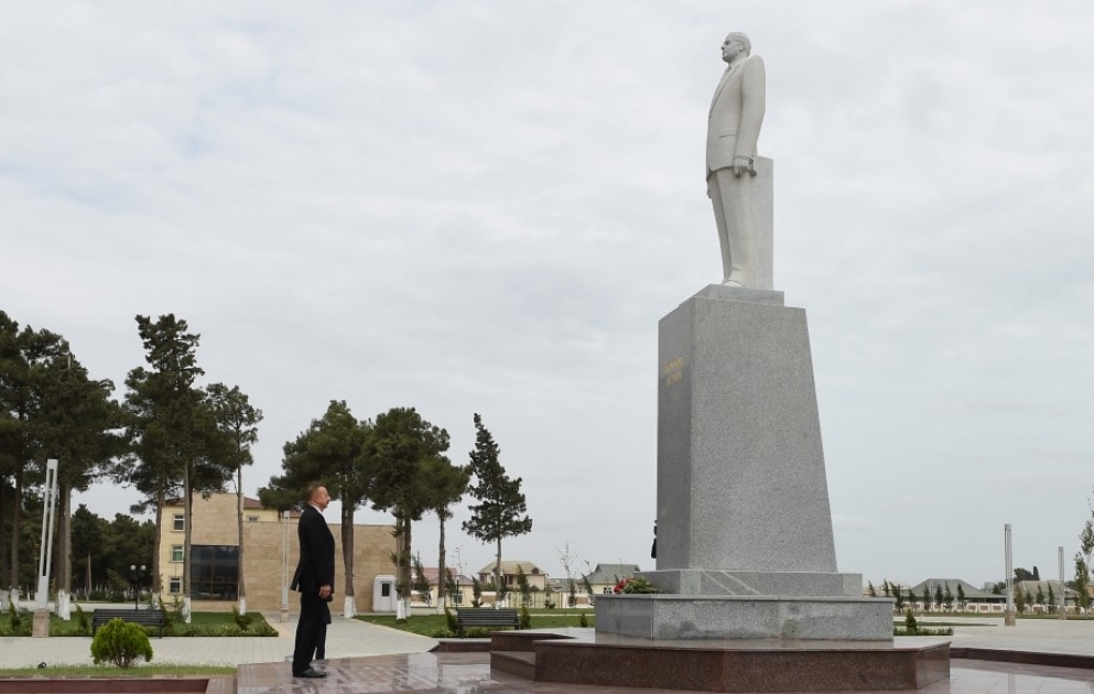 Azərbaycan Prezidenti İlham Əliyev Neftçala rayonuna səfərə gəlib