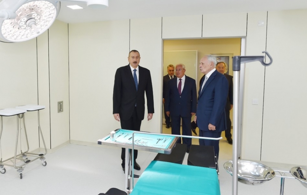 Neftçala Mərkəzi Rayon Xəstəxanasında yenidənqurmadan sonra yaradılan şəraitlə tanışlıq
