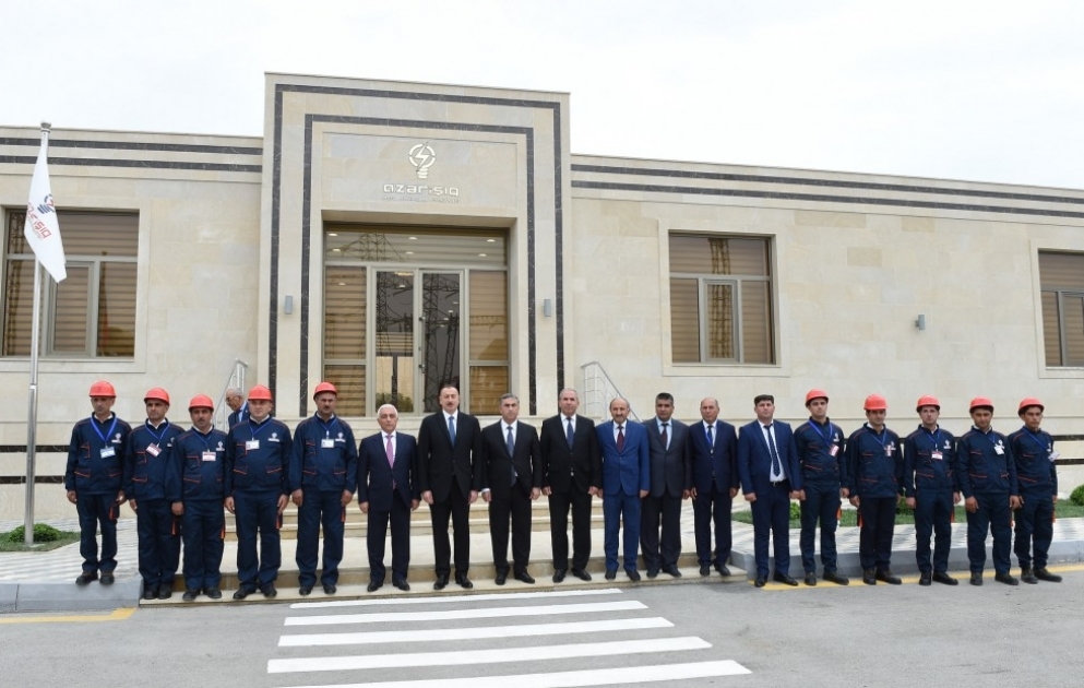 Prezident İlham Əliyev Salyanda “Qaraqaşlı” yarımstansiyasının açılışında iştirak edib