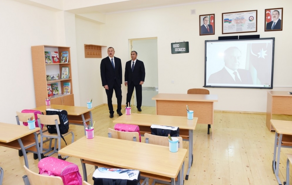 Salyan şəhər 2 saylı tam orta məktəbin yeni binası istifadəyə verilib