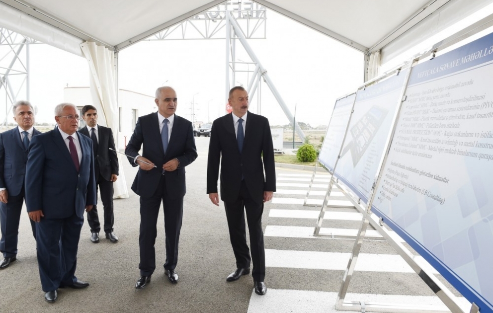President Ilham Aliyev attended opening of Neftchala Industrial Hub