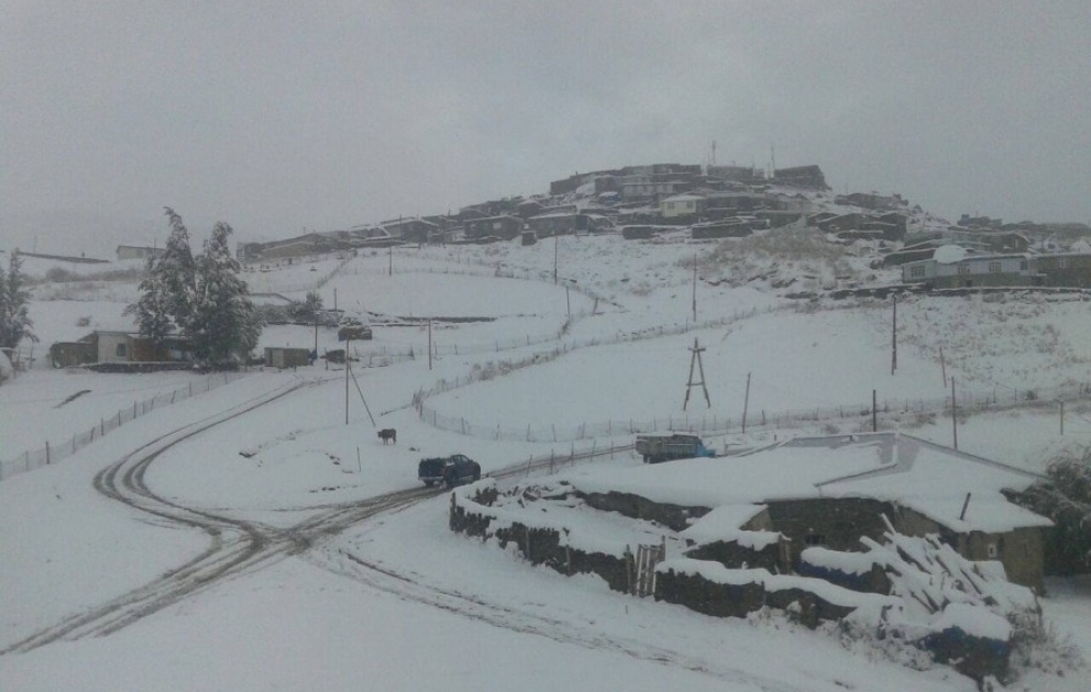 La première neige de 2017 est tombée en Azerbaïdjan