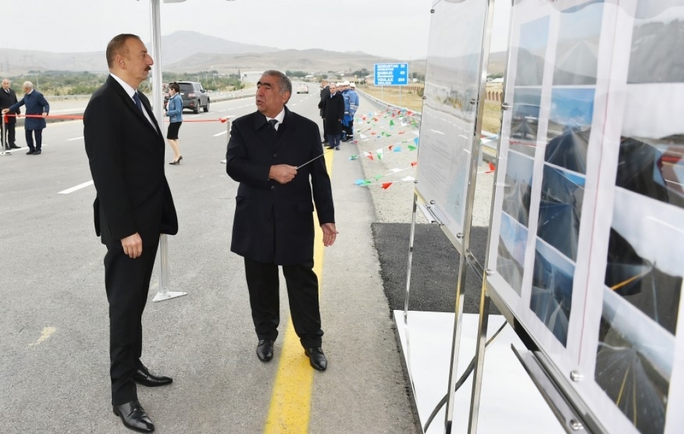 President Ilham Aliyev inaugurated Jangi-Badalli section of Baku-Shamakhi-Mughanli highway