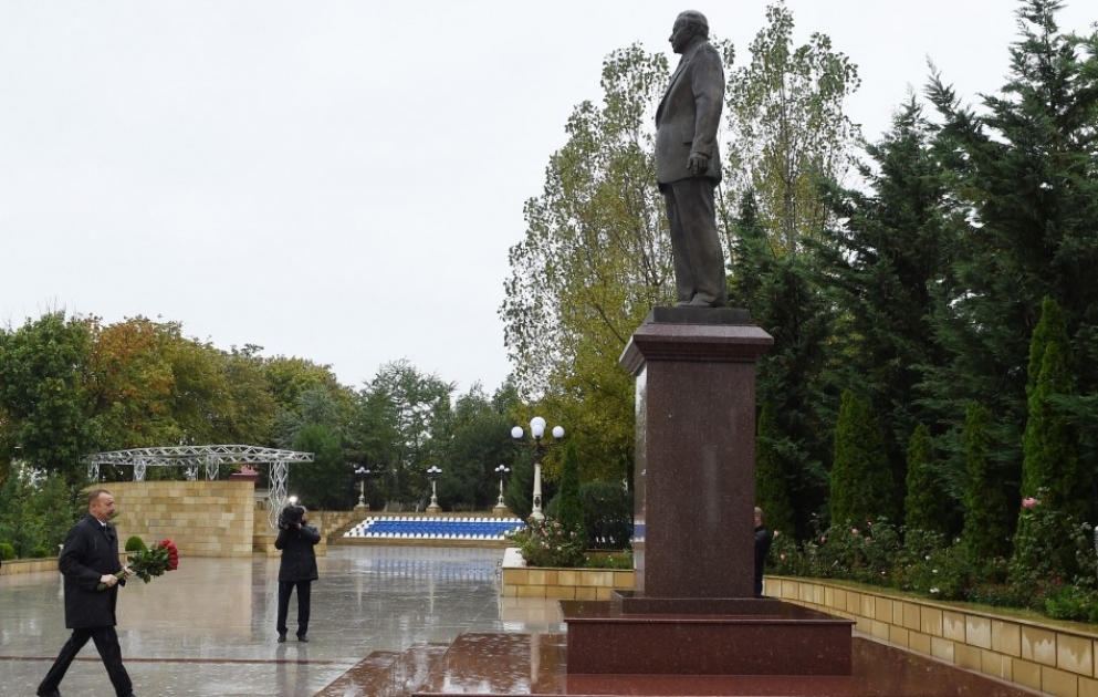 Azərbaycan Prezidenti İlham Əliyev Şamaxı rayonuna səfərə gəlib