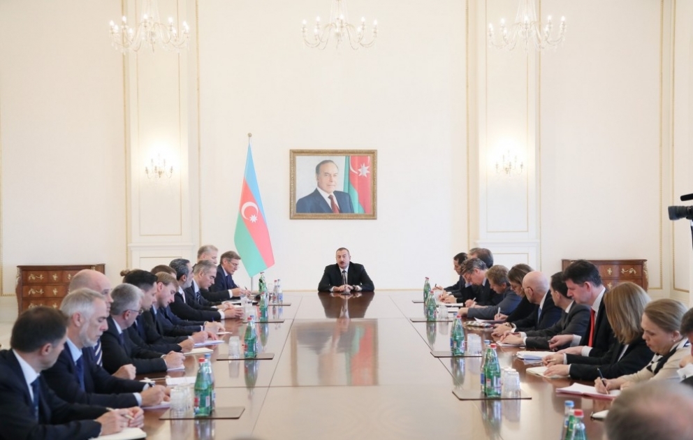Le président Ilham Aliyev reçoit une délégation de l’Union européenne
