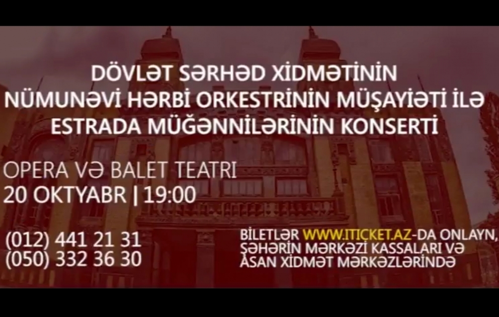 Bakıda hərbi orkestrin müşayiəti ilə estrada müğənnilərinin konserti olacaq