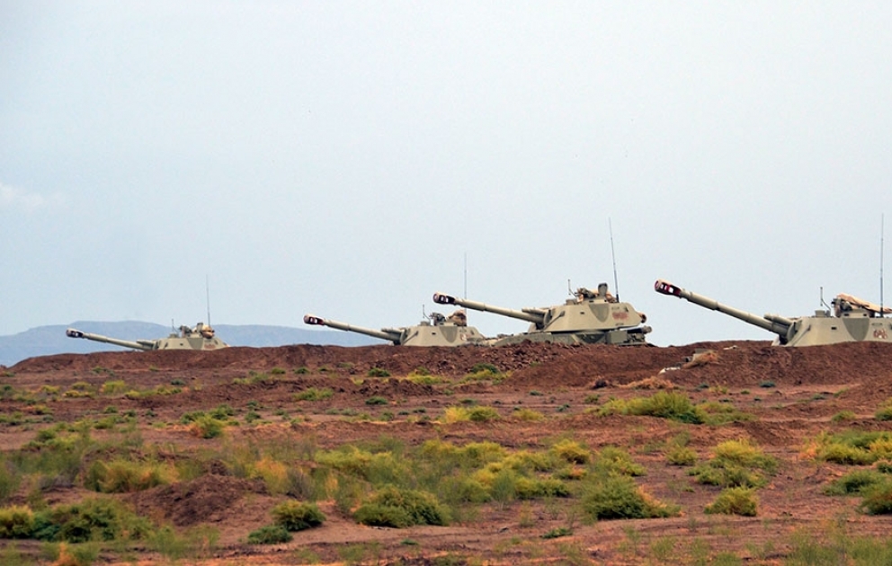 Rocket and artillery formations conducted live-fire exercises