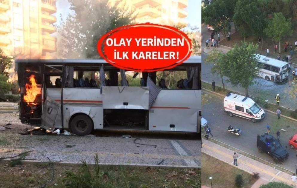 Türkiyədə polis avtobusu partladıldı