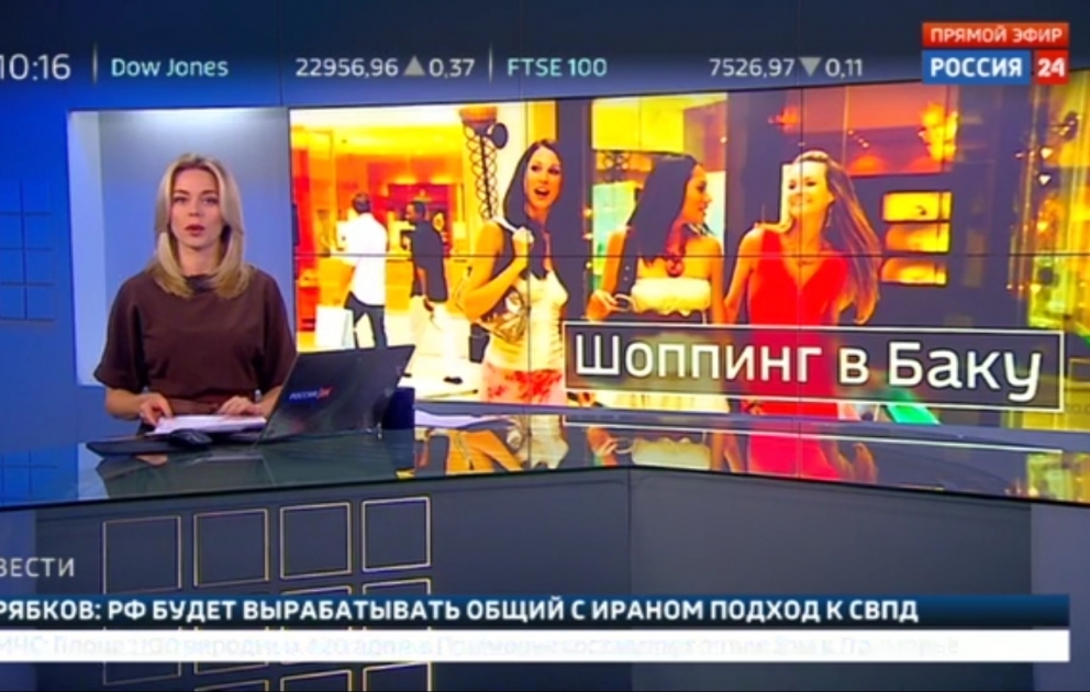 "Rossiya-24” telekanalı paytaxtımızda keçirilən ikinci şopinq festivalı haqqında reportaj yayımlayıb