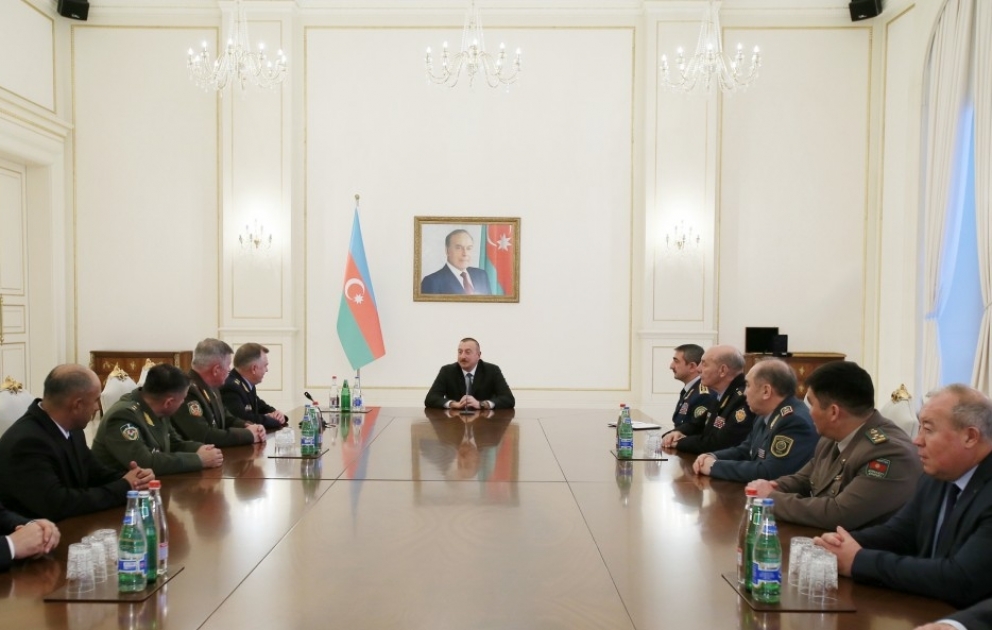 President Ilham Aliyev received participants of 78th session of CIS Council of Border Troops Commanders