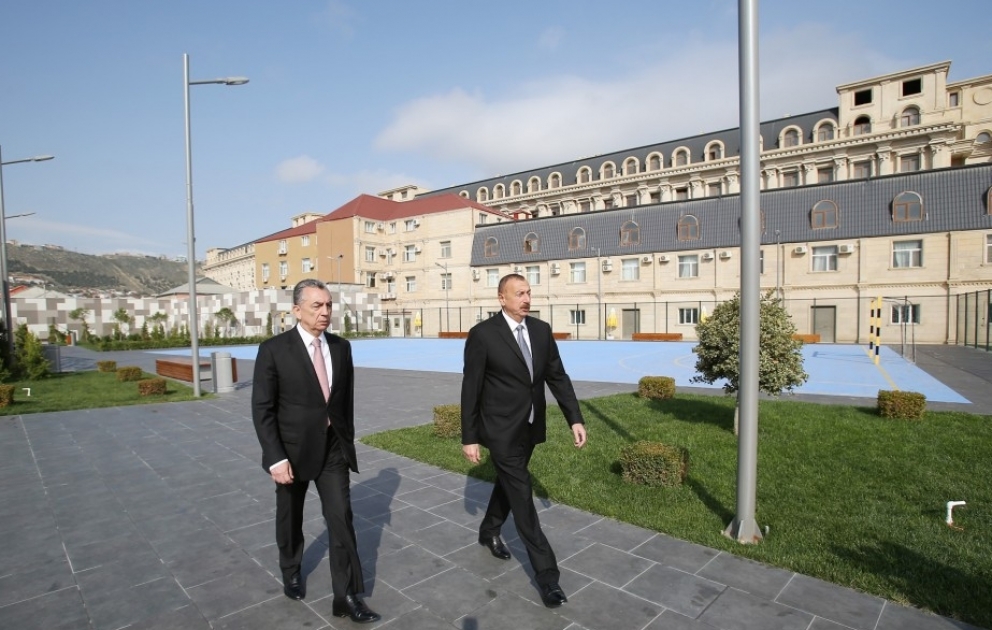 President Ilham Aliyev viewed newly-built sports and recreation park in Baku