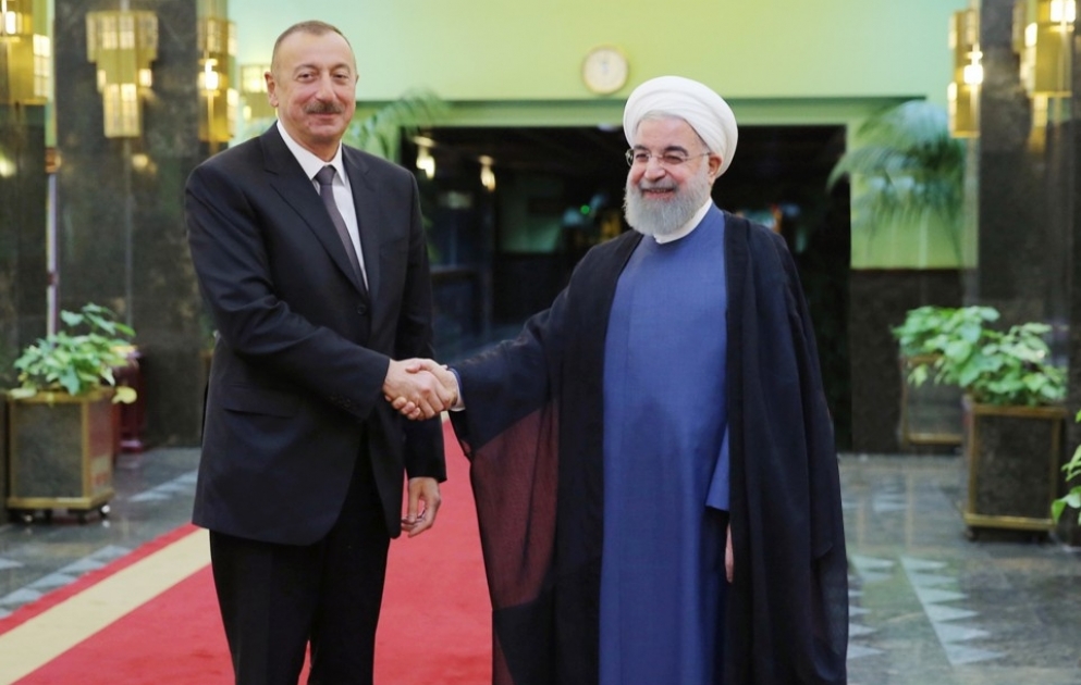 President Ilham Aliyev met with Iranian President Hassan Rouhani