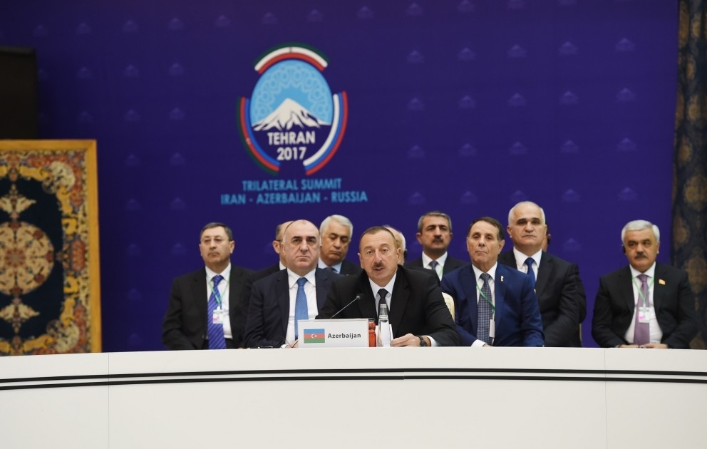 Trilateral Summit of heads of state of Azerbaijan, Iran and Russia was held in Tehran