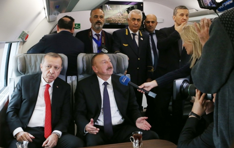 Euronews highlighted launch of Baku-Tbilisi-Kars railway 
 The channel`s reporter interviewed presidents of Azerbaijan and Turkey, Georgian Prime Minister