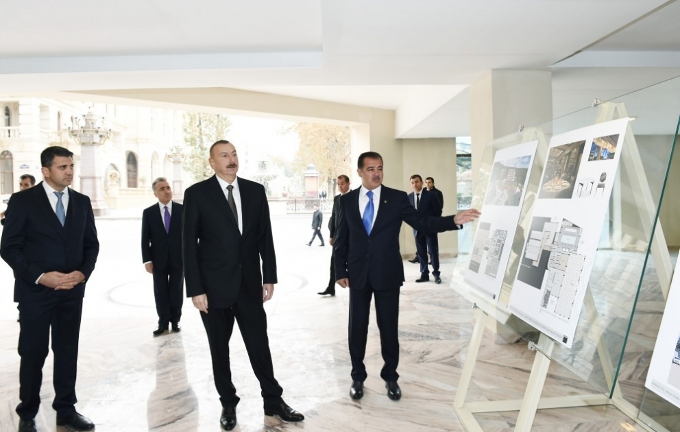 Prezident İlham Əliyev Gəncədə “Majestic Palace” otelinin tikintisi ilə tanış olub