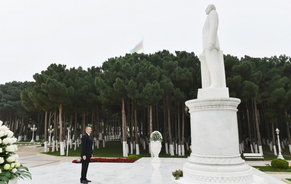 President Ilham Aliyev arrived in Absheron district