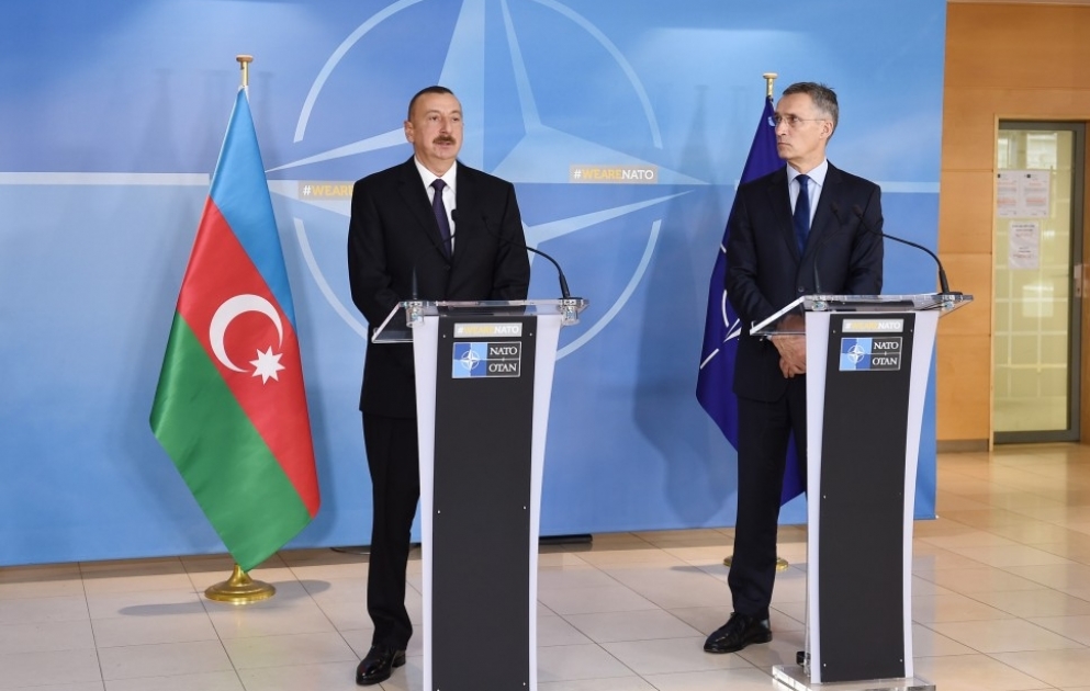 Azerbaijani President, NATO Secretary General made press statements