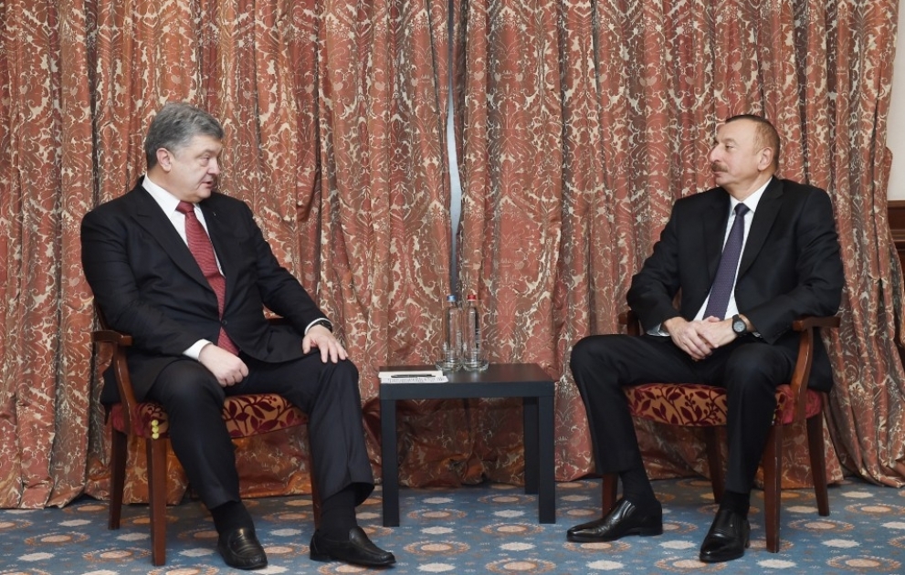 Azərbaycan Prezidenti İlham Əliyevin və Ukrayna Prezidenti Petro Poroşenkonun Brüsseldə görüşü olub