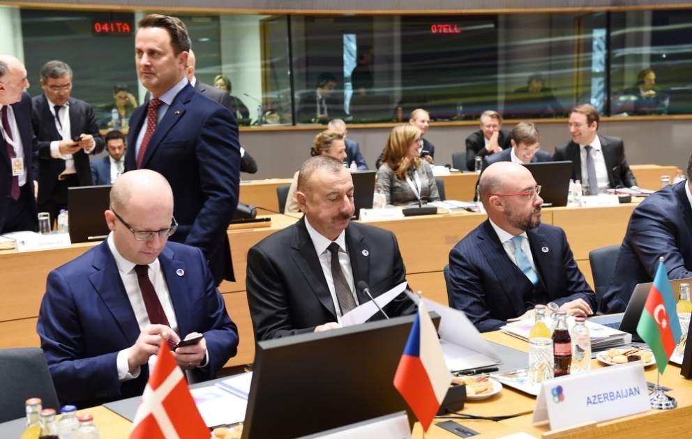 President Ilham Aliyev attended EU Eastern Partnership Summit in Brussels
