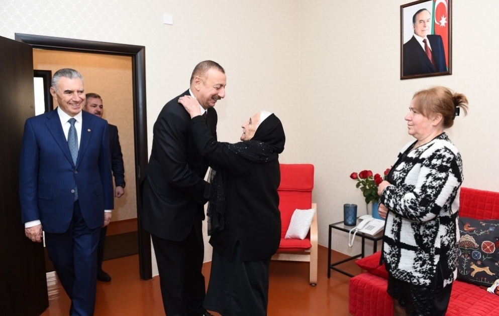 Prezident İlham Əliyev Tərtərdə 1170 məcburi köçkün ailəsi üçün salınan yeni yaşayış kompleksi ilə tanış olub