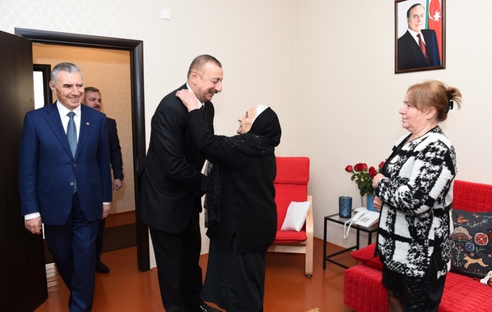 President Ilham Aliyev viewed new residential complex for IDPs in Tartar district