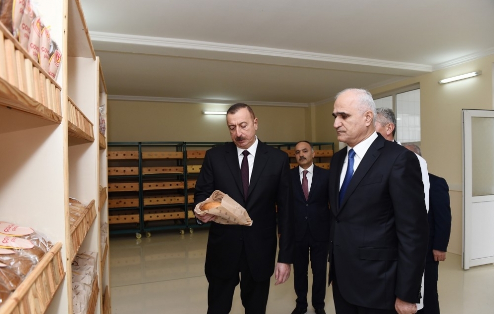 Ağcabədi rayonunda yeni çörək və un məmulatları zavodunun açılışı olub