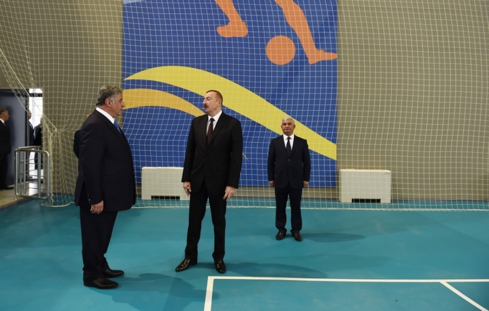 Президент Ильхам Алиев открыл Агджабединский Олимпийский спортивный комплекс