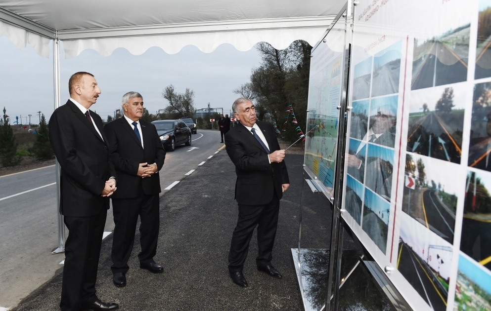 President Ilham Aliyev opened Galaghayin-Mughan Ganjali highway in Sabirabad after major overhaul