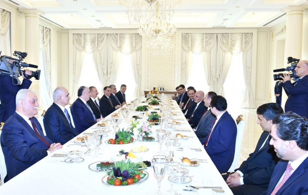 Presidents of Azerbaijan and Afghanistan had joint working dinner
