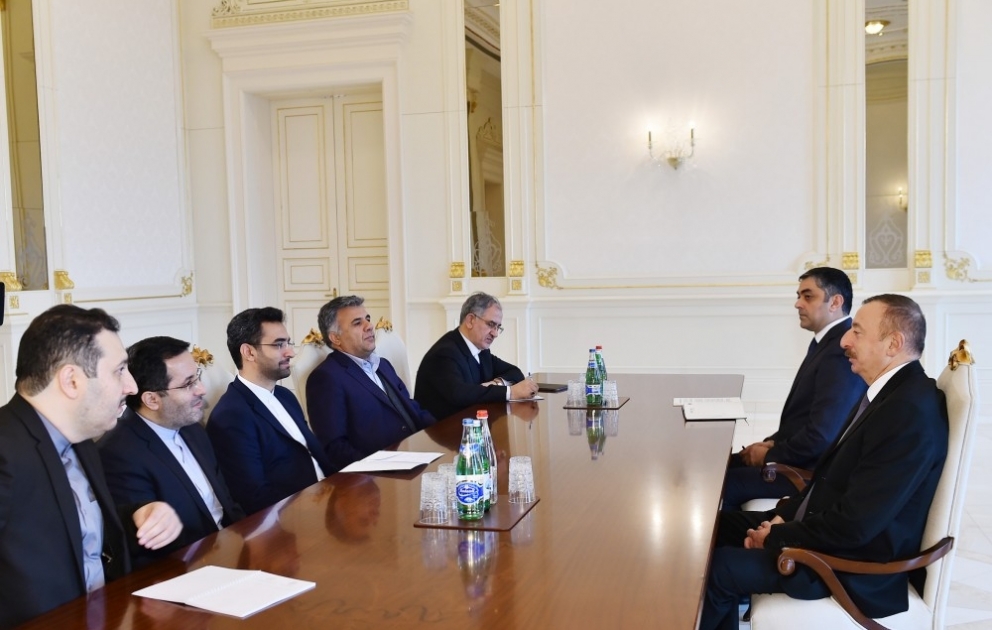 Staatspräsident Ilham Aliyev empfängt iranische Delegation
