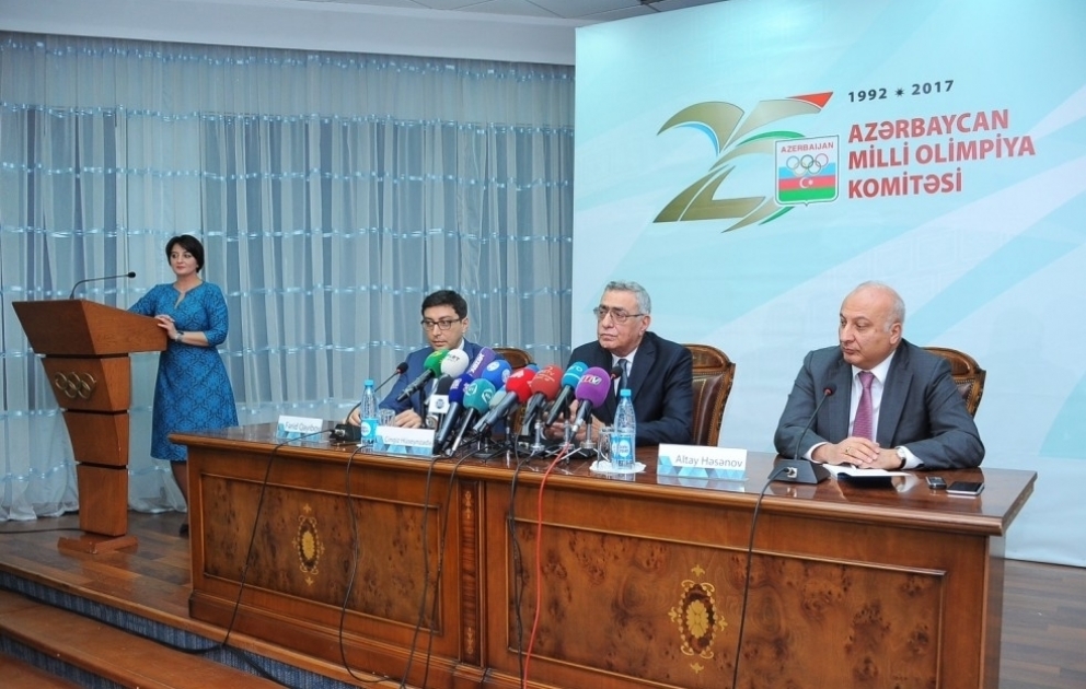 Fərid Qayıbovun Avropa Gimnastika İttifaqının prezidenti seçilməsi münasibətilə mətbuat konfransı keçirilib