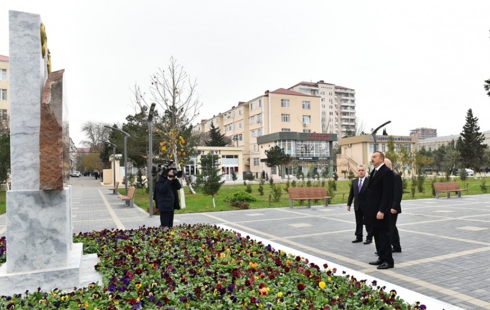 President Ilham Aliyev viewed Ludwigshafen Park in Sumgayit after major overhaul